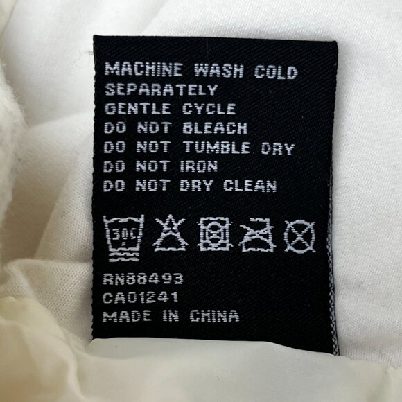 BE BY BLANC NOIR QUILTED ASYMMETRICAL DOWN PUFFER VEST Women’s sz M White - Picture 6 of 9